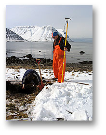 Field work on early fishing communities, north-west Iceland